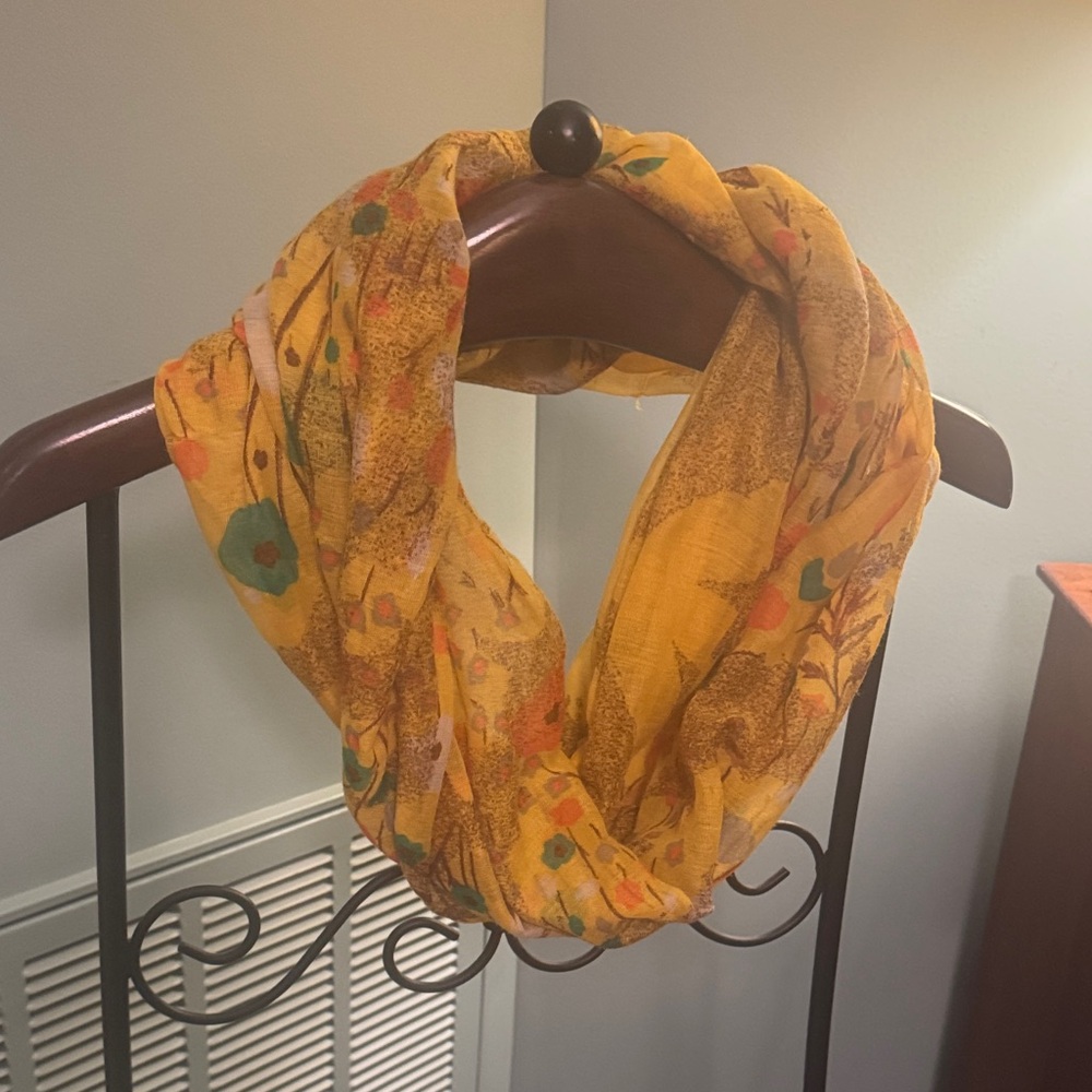 Floral Yellow Scarf